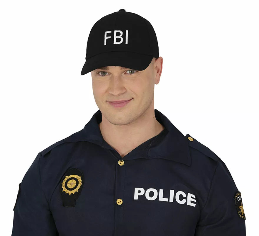 Gorra de FBI negra adulto