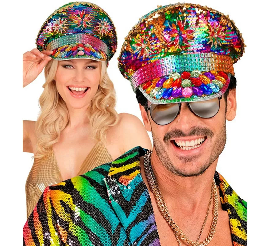 Translation missing: it.Gorra de Festival Pride con Joyas Arcoíris
