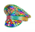 Gorra de Festival Pride con Joyas Arcoíris