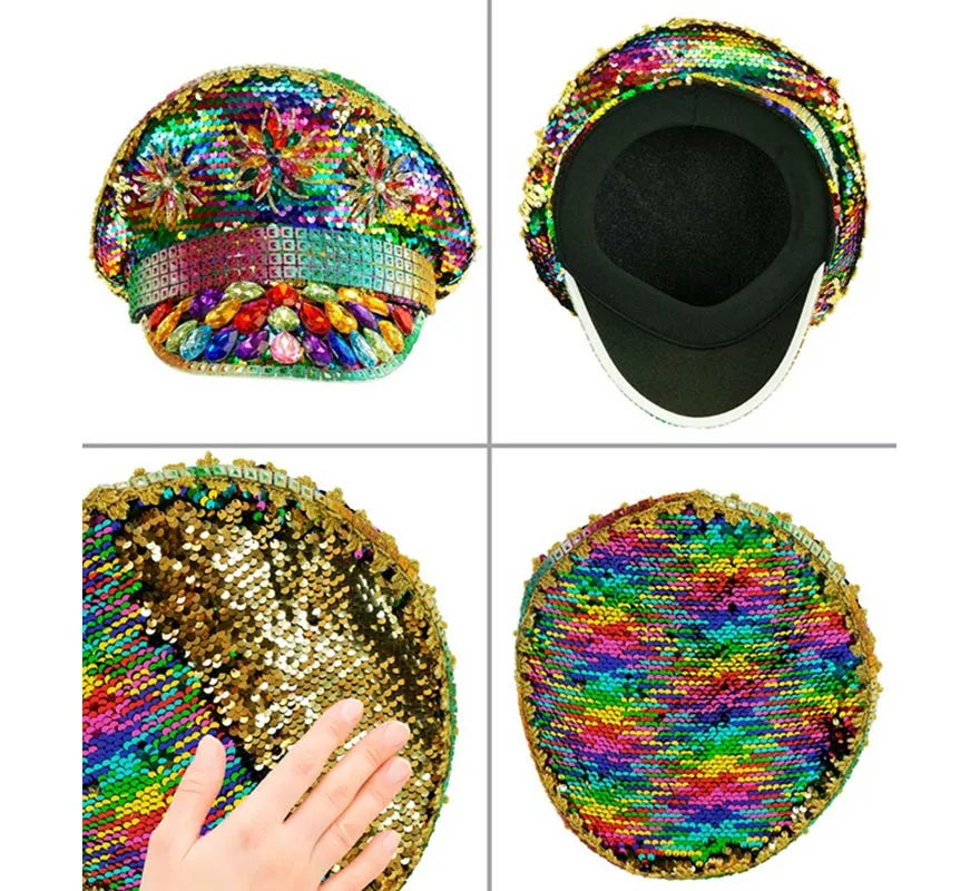 Translation missing: it.Gorra de Festival Pride con Joyas Arcoíris