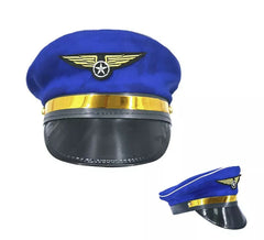 Berretto da pilota aviatore blu