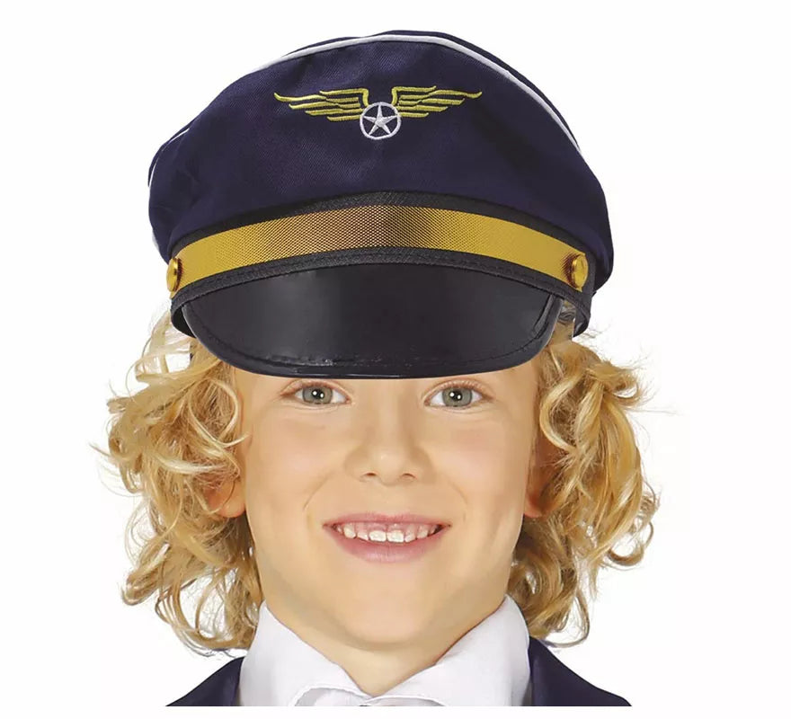 Translation missing: it.Gorra de Piloto con Insignia Dorada Infantil