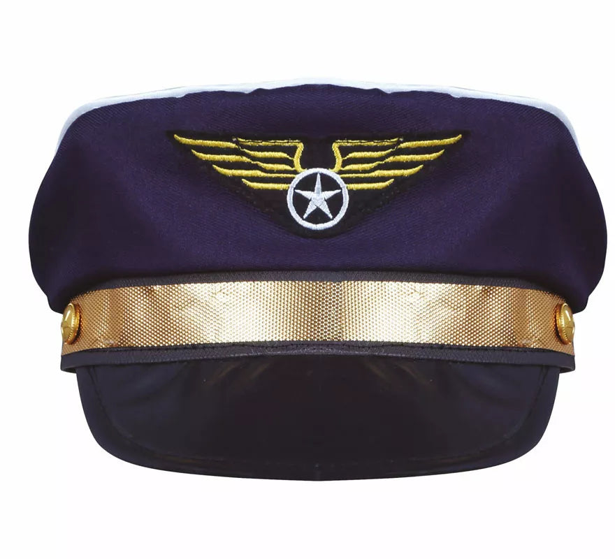 Translation missing: es.Gorra de Piloto con Insignia Dorada Infantil