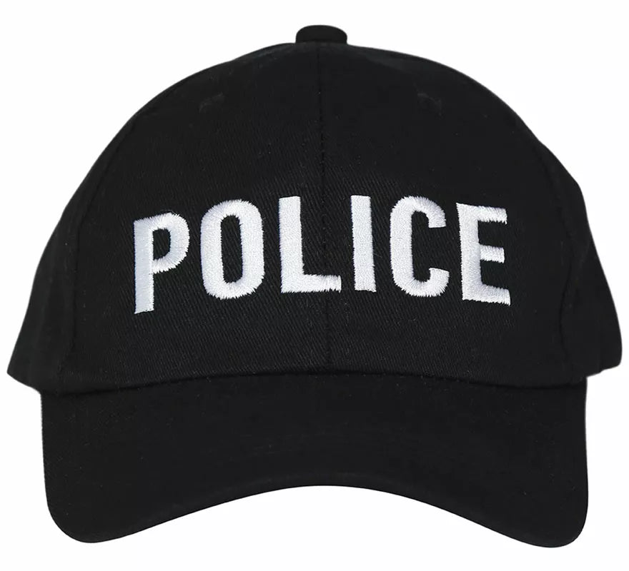 Translation missing: it.Gorra de Police negra adulto