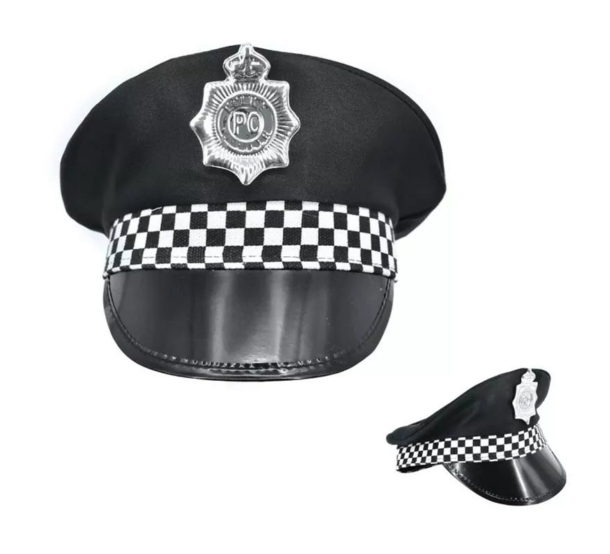 Translation missing: it.Gorra de Policía a cuadros grande de 58-60 cm de contorno