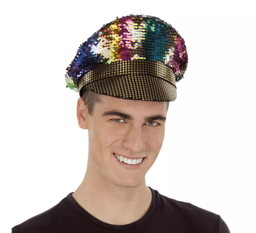 Translation missing: it.Gorra de Policía Arcoíris con lentejuelas
