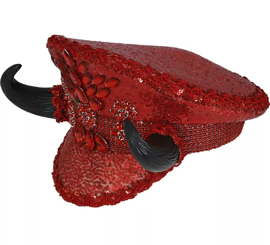 Translation missing: es.Gorra de Policía roja con Cuernos adultos