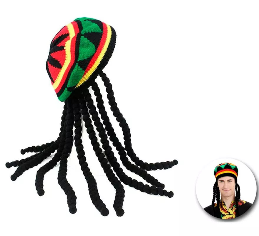 Translation missing: it.Gorra de Rastafari con cabello rasta