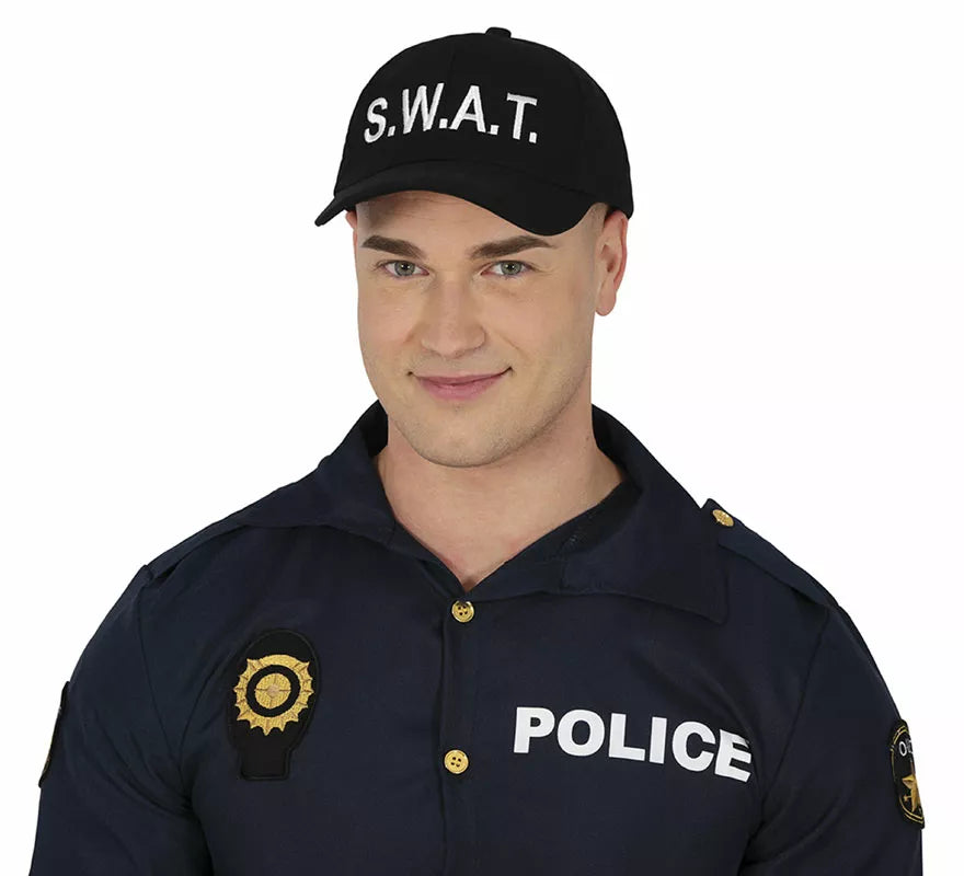Translation missing: it.Gorra de Swat negra adulto
