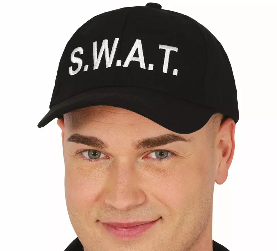 Translation missing: it.Gorra de Swat negra adulto