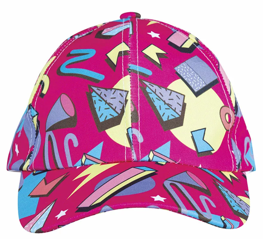 Translation missing: it.Gorra Fucsia con estampado de los Años '80