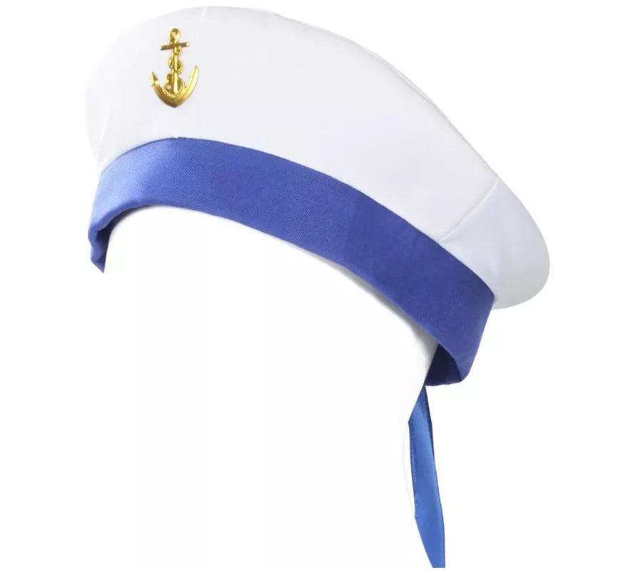 Translation missing: it.Gorra Marine blanco y azul con ancla