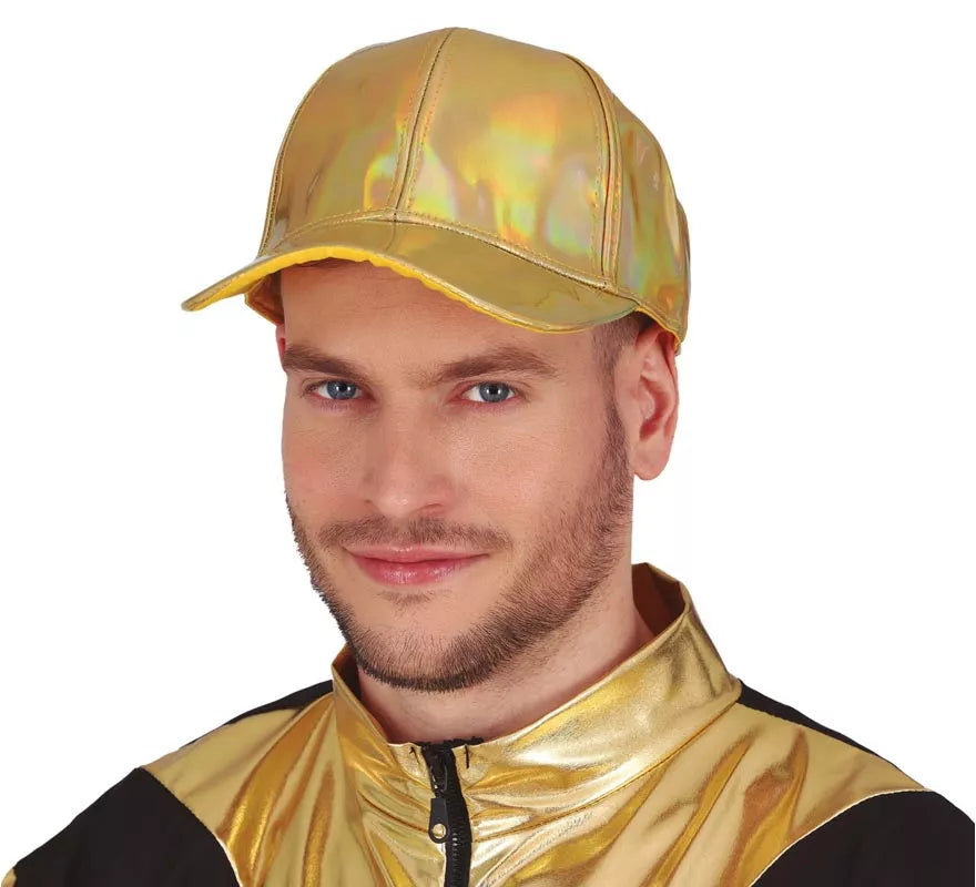 Translation missing: it.Gorra Metalizada dorado adulto