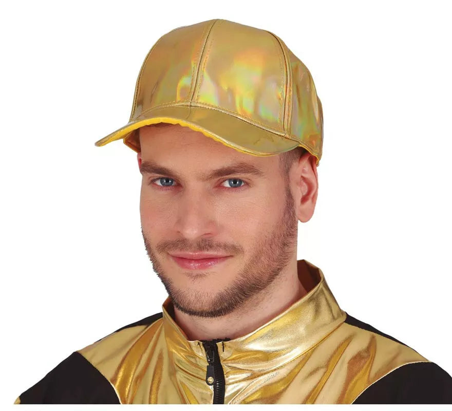 Translation missing: es.Gorra Metalizada dorado adulto