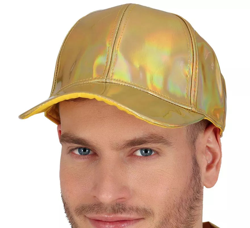 Translation missing: es.Gorra Metalizada dorado adulto