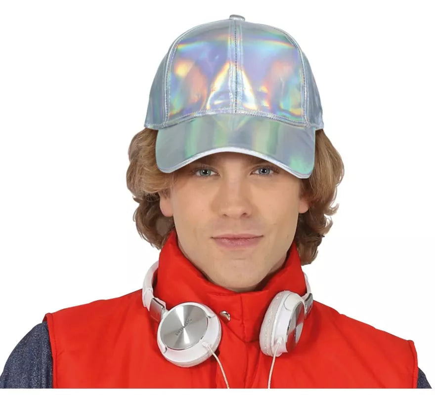 Translation missing: es.Gorra Metalizada plateado adulto