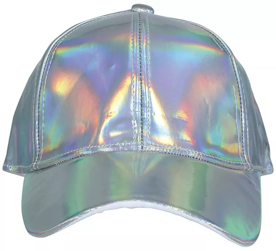 Translation missing: it.Gorra Metalizada plateado adulto