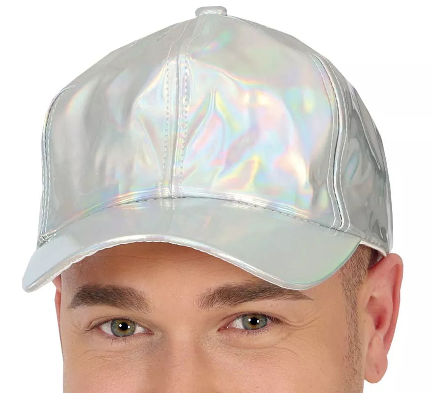 Translation missing: it.Gorra Metalizada plateado adulto