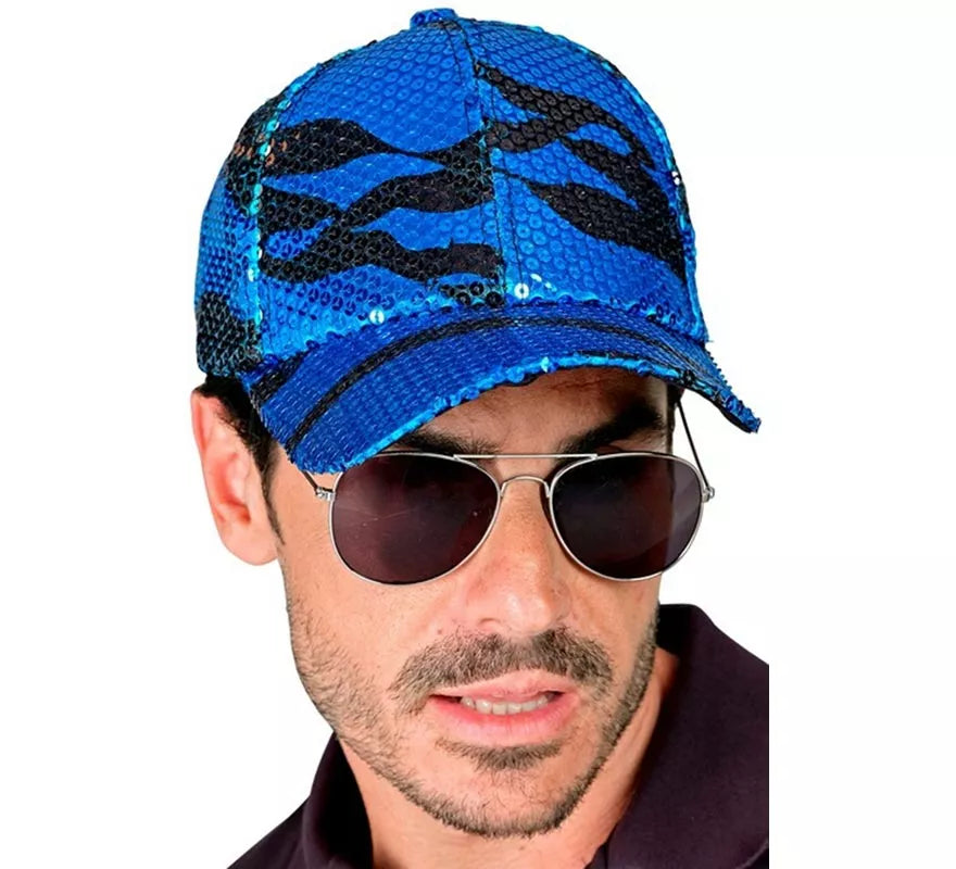 Translation missing: it.Gorra Ondas azul con Lentejuelas