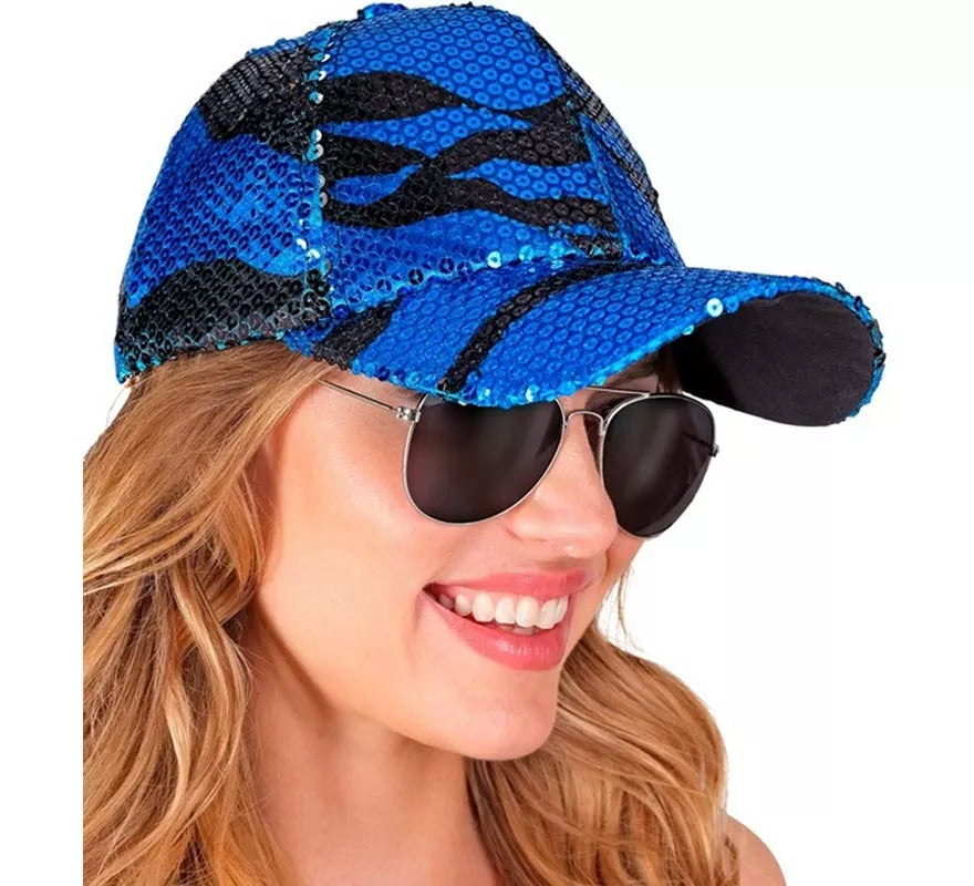 Translation missing: it.Gorra Ondas azul con Lentejuelas
