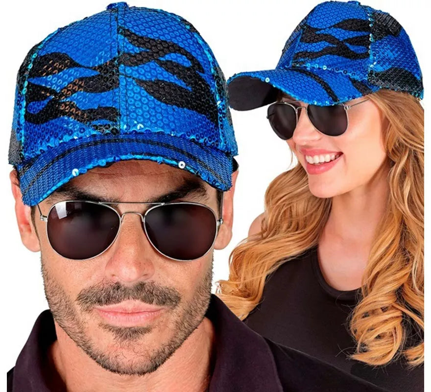 Translation missing: it.Gorra Ondas azul con Lentejuelas