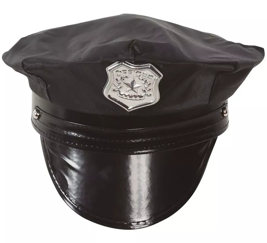 Translation missing: it.Gorra Policía infantil con placa dorada