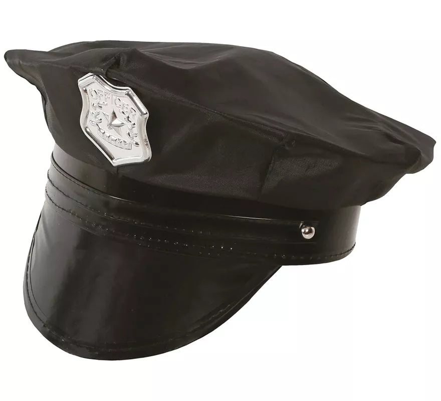 Translation missing: it.Gorra Policía infantil con placa dorada