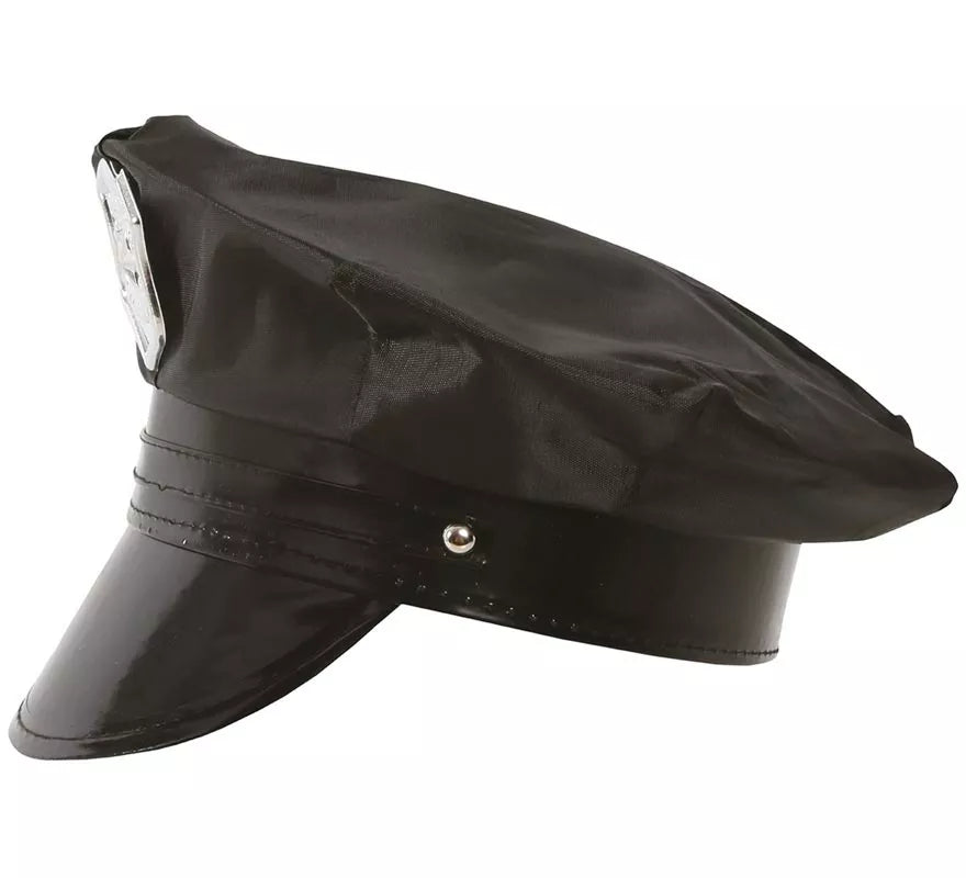 Translation missing: it.Gorra Policía infantil con placa dorada
