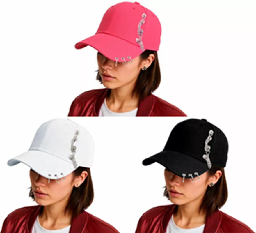 Gorra Punk con Visera y Cadenas en varios colores