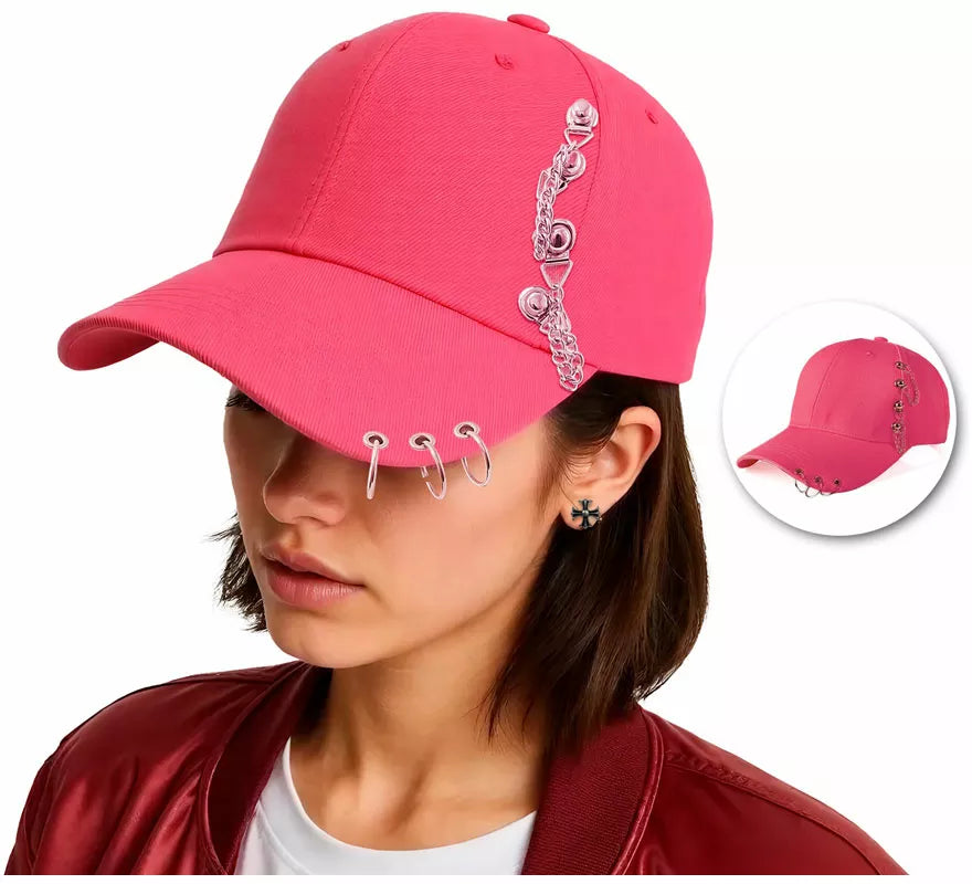 Gorra Punk con Visera y Cadenas en varios colores