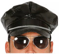 Gorra Sado o Motera de vinilo negra