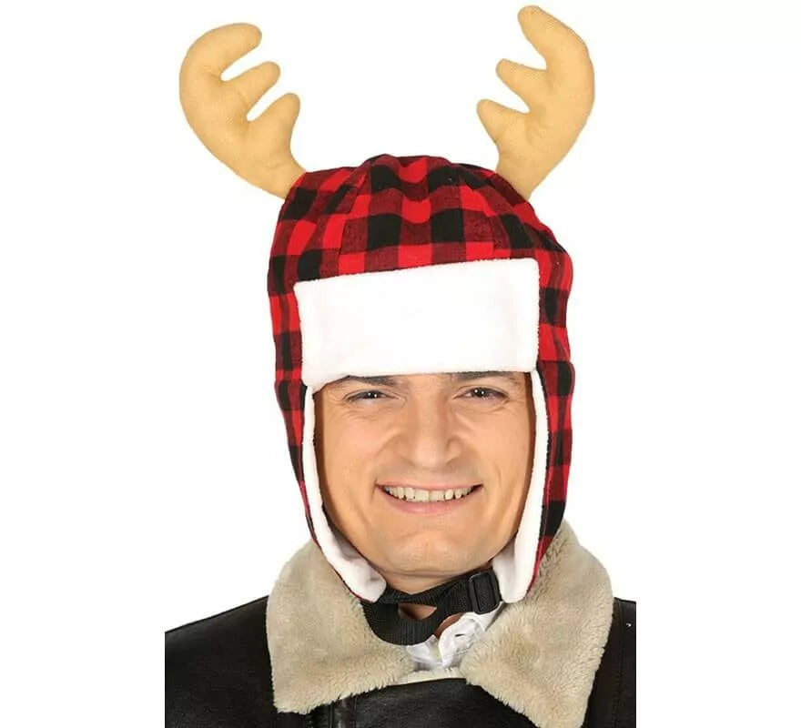 Translation missing: es.Gorro a Cuadros con Cuernos 45 cm