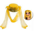 Gorro Árabe amarillo con velo adulto