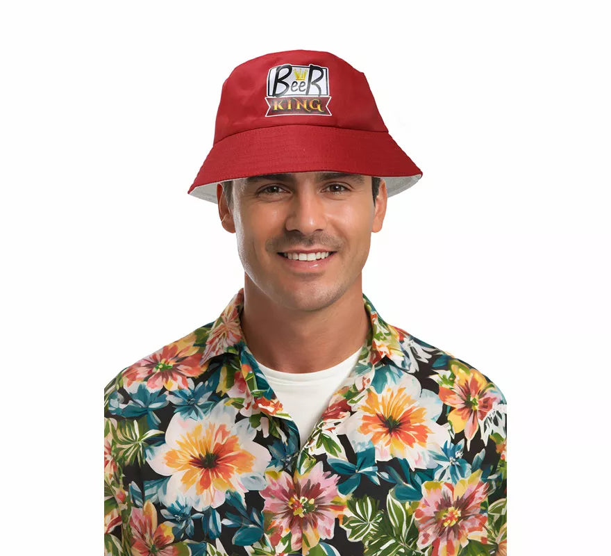 Translation missing: es.Gorro Beer King rojo adulto