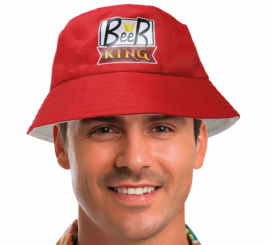 Translation missing: it.Gorro Beer King rojo adulto