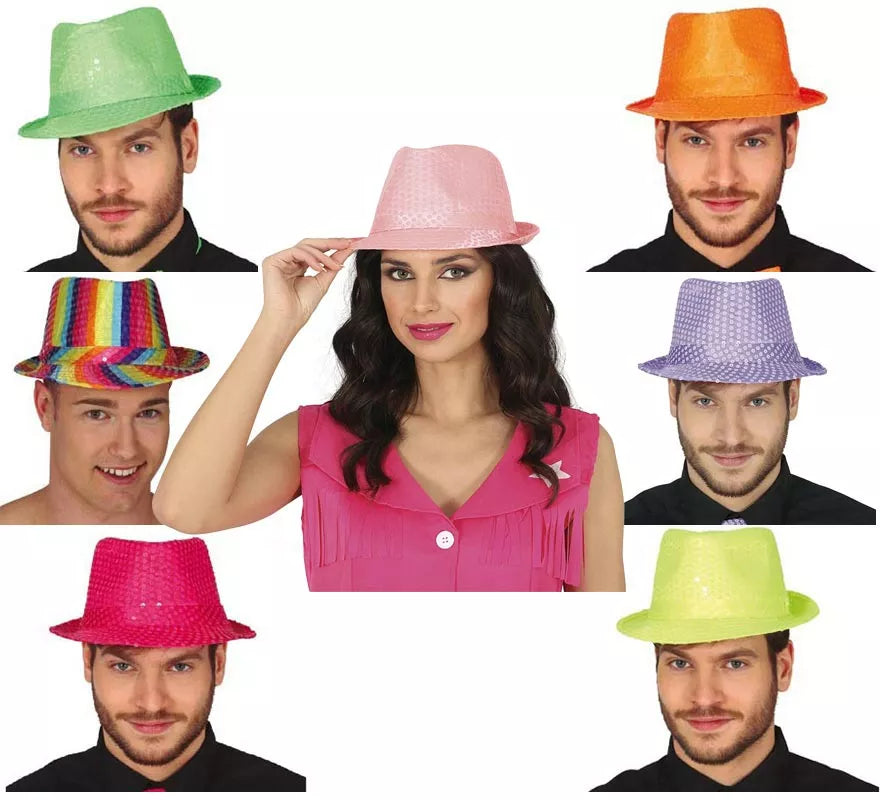 Gorro de Gánster de Lentejuelas en varios colores