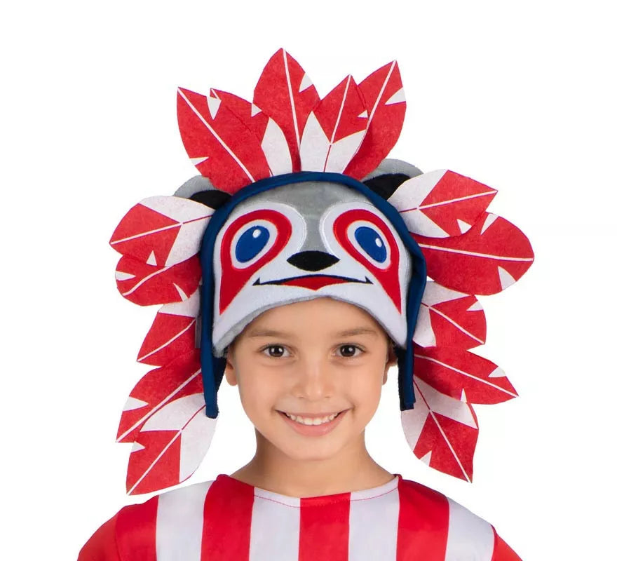 Translation missing: es.Gorro de Indi Atlético de Madrid rojo y blanco infantil