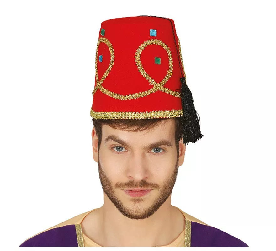 Translation missing: it.Gorro de Otomano Rojo y Dorado