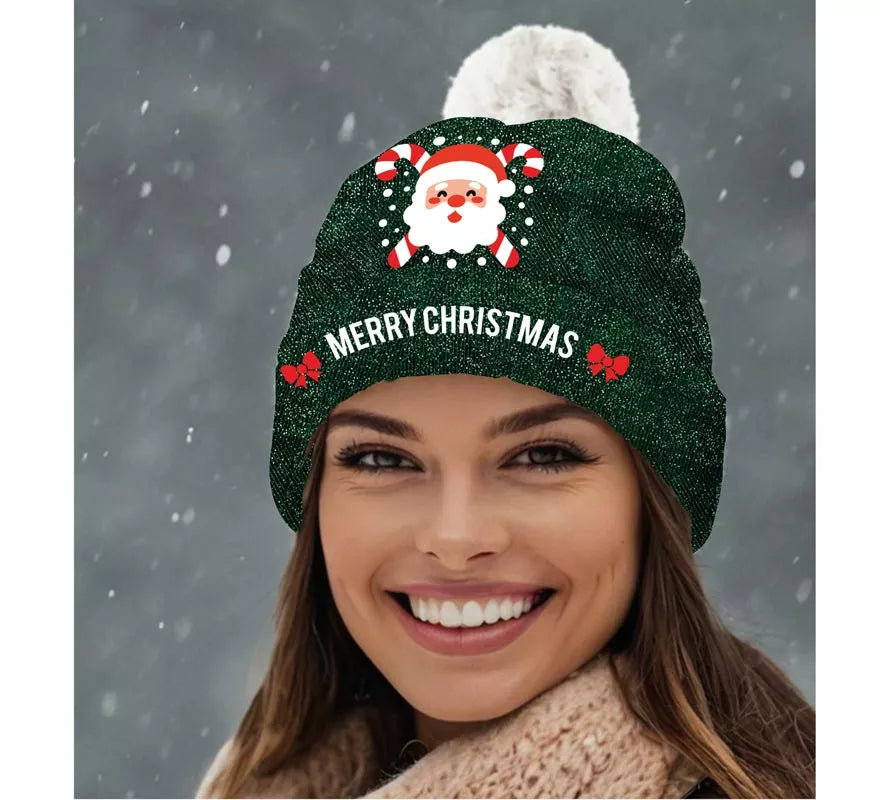 Translation missing: it.Gorro de Papá Noel con Purpurina verde