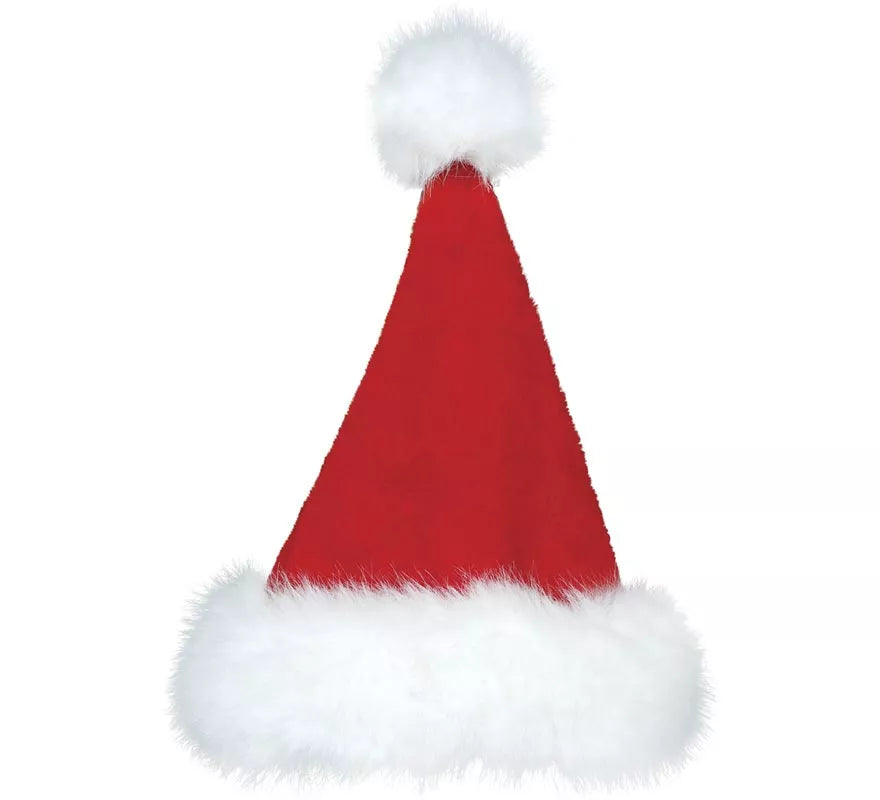 Gorro de Papá Noel de Terciopelo rojo
