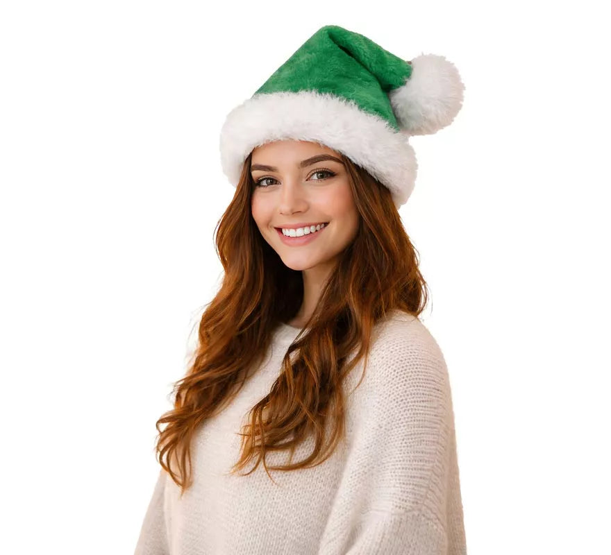 Translation missing: it.Gorro de Papá Noel de Terciopelo verde