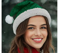Gorro de Papá Noel verde adulto