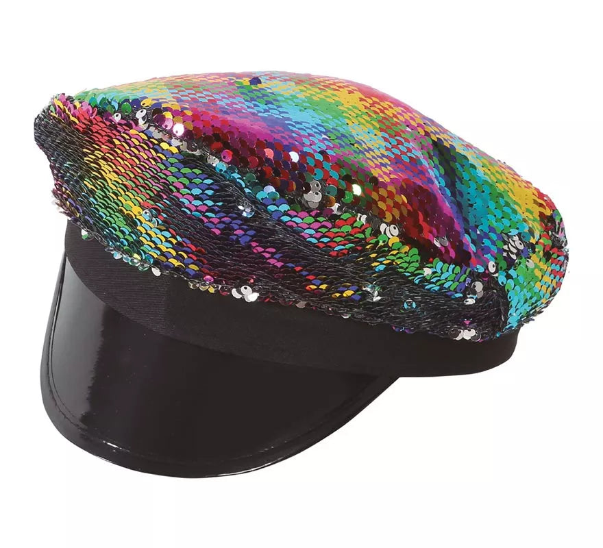 Translation missing: it.Gorro de Policía de Lentejuelas Multicolor para mujer