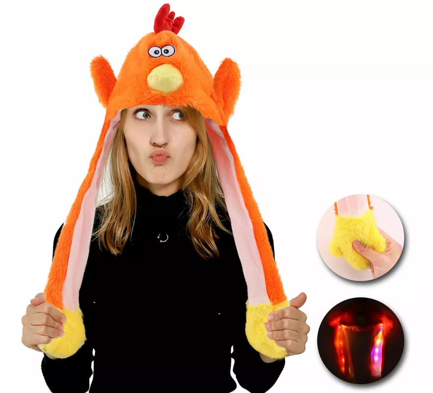 Translation missing: it.Gorro de Pollo con Oreja Móviles y Luz