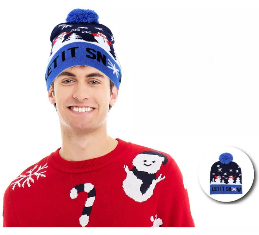 Translation missing: es.Gorro de Reno en Nieve azul adulto
