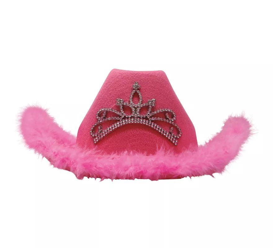 Translation missing: es.Sombrero de Vaquera Rosa con Boa