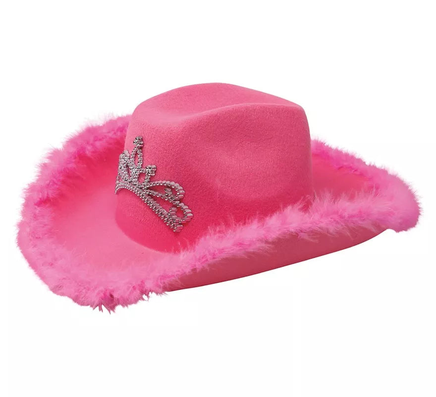 Translation missing: es.Sombrero de Vaquera Rosa con Boa