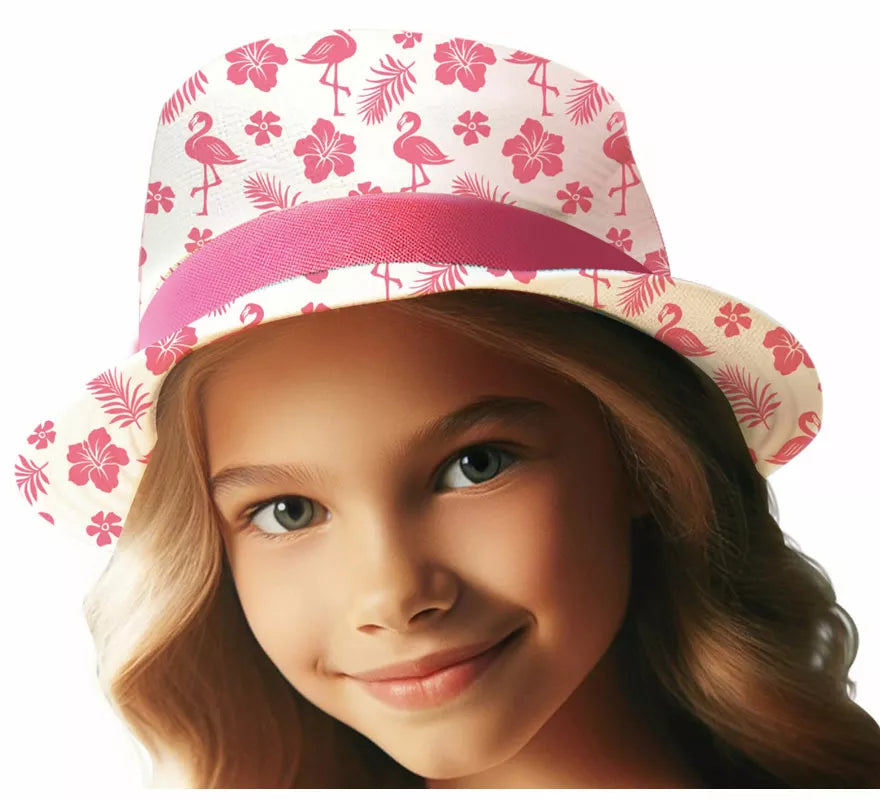 Translation missing: it.Gorro de Verano Flamencos rosa infantil