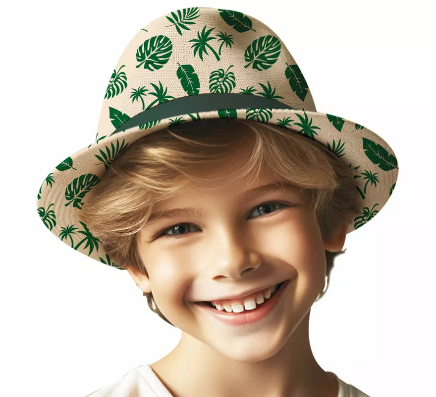 Translation missing: es.Gorro de Verano Hojas verdes infantil
