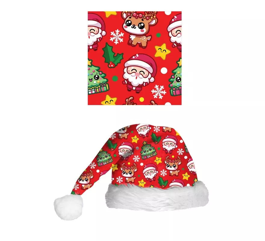 Translation missing: es.Gorro Estampado Navideño rojo infantil